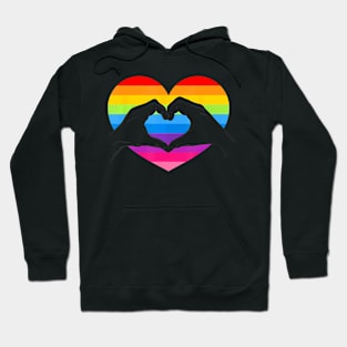 Heart Love Hands  Style LGBT Gay Pride Hoodie